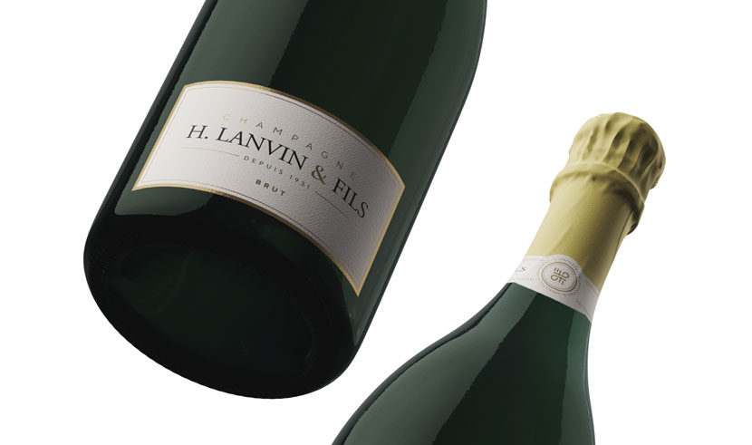 Champagne Lanvin branding
